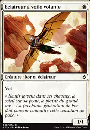 Éclaireur à voile volante