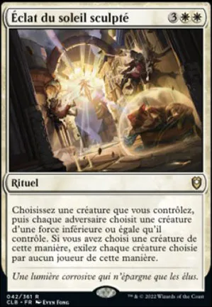 Éclat du soleil sculpté