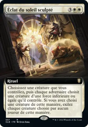 Éclat du soleil sculpté