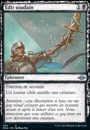 Édit soudain