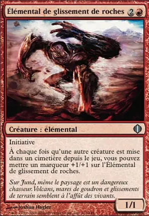 Élémental de glissement de roches