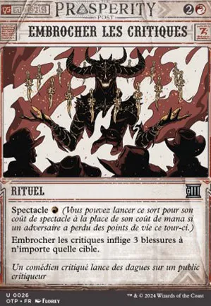 Embrocher les critiques
