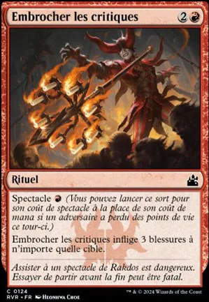 Embrocher les critiques
