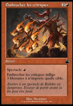 Embrocher les critiques