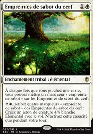 Empreintes de sabot du cerf