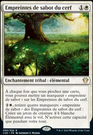 Empreintes de sabot du cerf