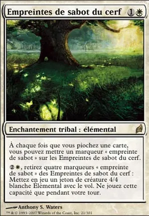 Empreintes de sabot du cerf