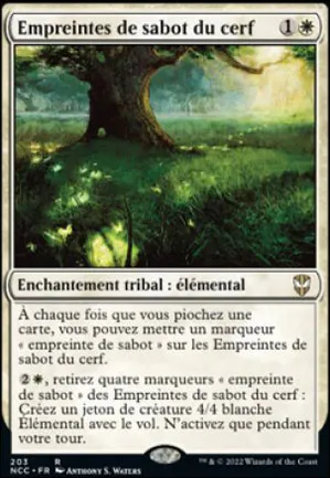 Empreintes de sabot du cerf