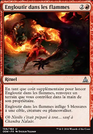 Engloutir dans les flammes