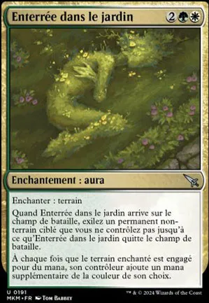 Enterrée dans le jardin