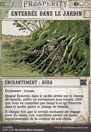 Enterrée dans le jardin