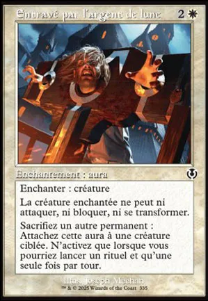 Entravé par l'argent de lune