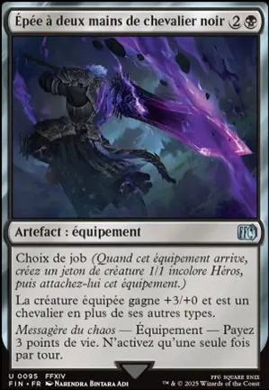 Épée à deux mains de chevalier noir