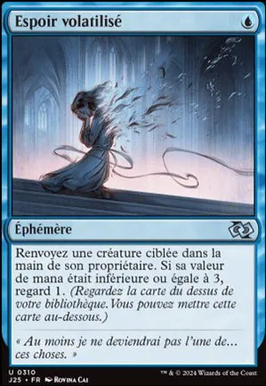 Espoir volatilisé