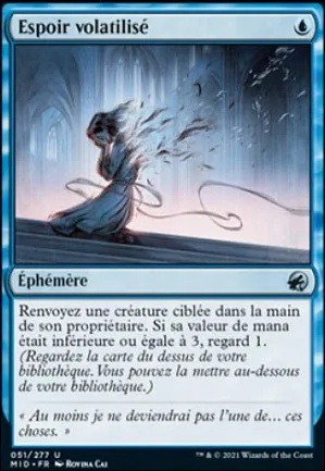 Espoir volatilisé