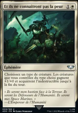 Et ils ne connaîtront pas la peur