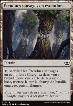 Étendues sauvages en évolution