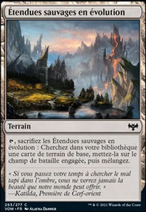Étendues sauvages en évolution