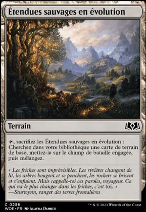 Étendues sauvages en évolution