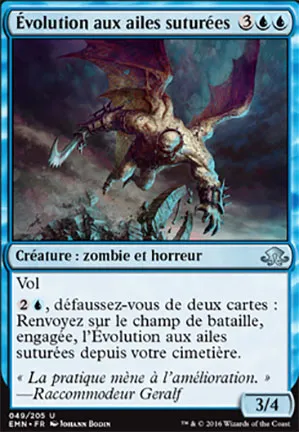 Évolution aux ailes suturées