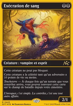 Exécration de sang