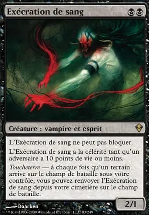 Exécration de sang