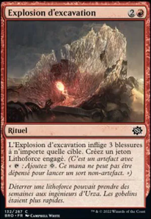 Explosion d'excavation