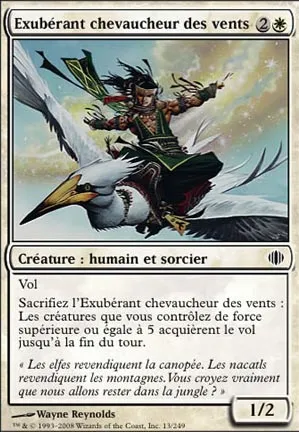 Exubérant chevaucheur des vents
