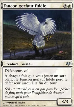 Faucon gerfaut fidèle