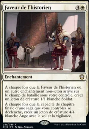 Faveur de l'historien