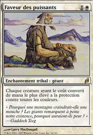Faveur des puissants