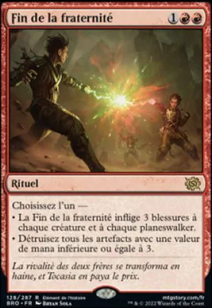 Fin de la fraternité