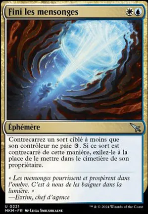 Fini les mensonges