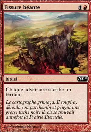 Fissure béante
