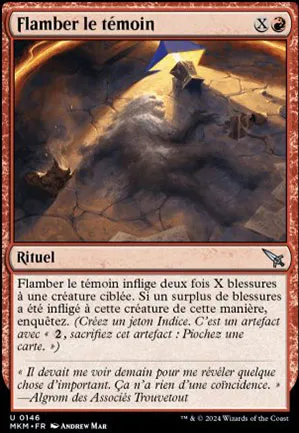 Flamber le témoin