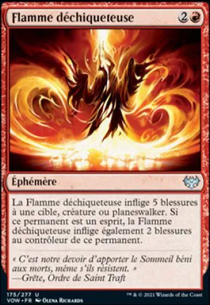 Flamme déchiqueteuse