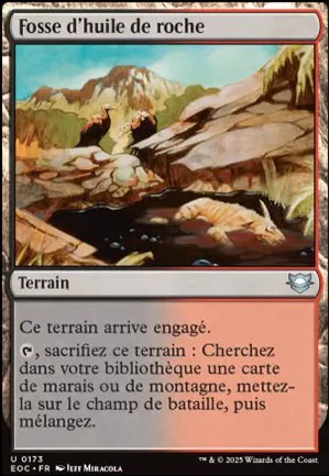 Fosse d'huile de roche