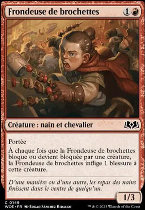 Frondeuse de brochettes