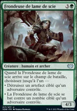 Frondeuse de lame de scie