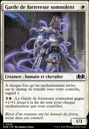 Garde de forteresse somnolent