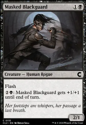 Garde noire masquée