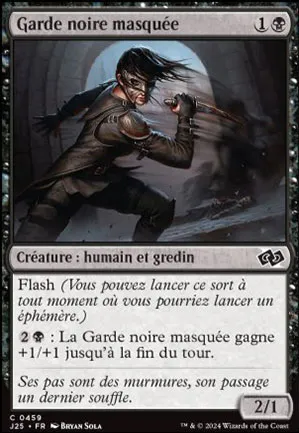 Garde noire masquée