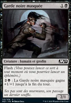 Garde noire masquée