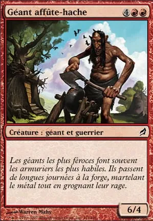 Géant affûte-hache
