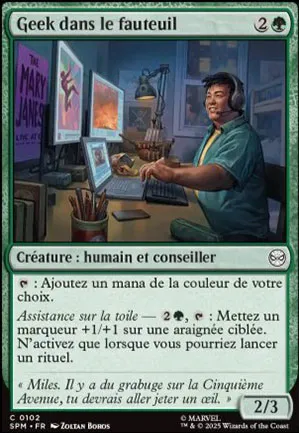 Geek dans le fauteuil