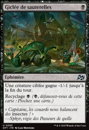 Giclée de sauterelles