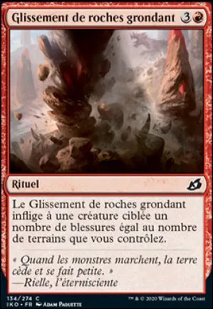 Glissement de roches grondant