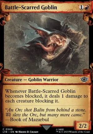 Gobelin balafré au combat