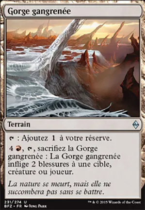 Gorge gangrenée