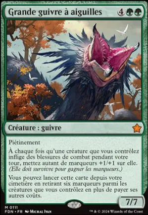 Grande guivre à aiguilles